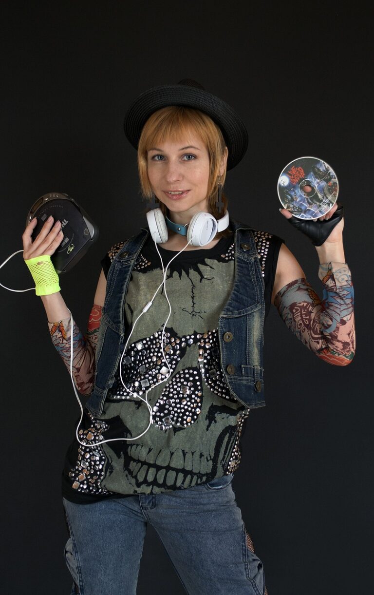rocker, punk, headset