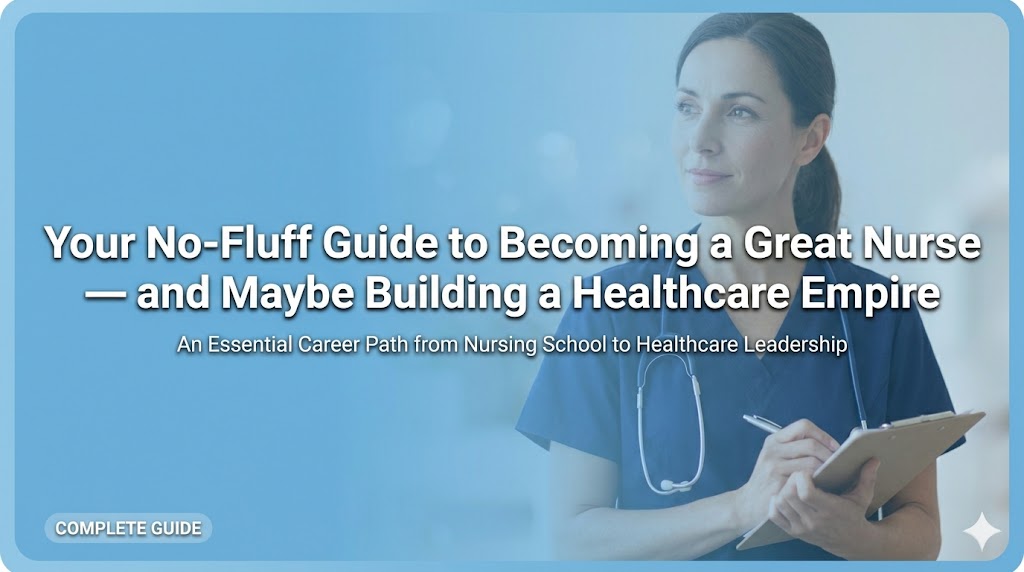 The RN Playbook: Your No-Fluff Guide to Becoming a Great Nurse — and Maybe Building a Healthcare Empire